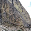 The 350-400 foot southeast face of High Eagle Dome.