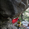 Marc Roth climbing Year of the Cockroach. Miramontes Photography