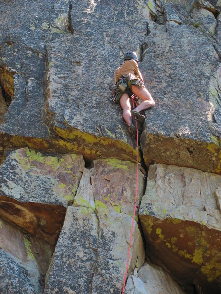 Sweet hands and fingers over a couple of roofs 10a at Boxelder Forks