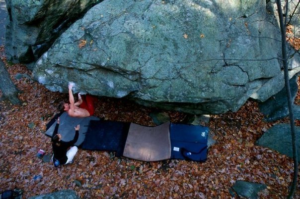 Dave J. on the mega classic traverse.