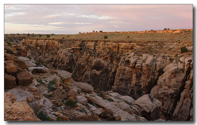 Morning at canyon rim, as viewed from the camping area.