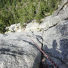 Looking down from the top of the first Pitch of El Whampo