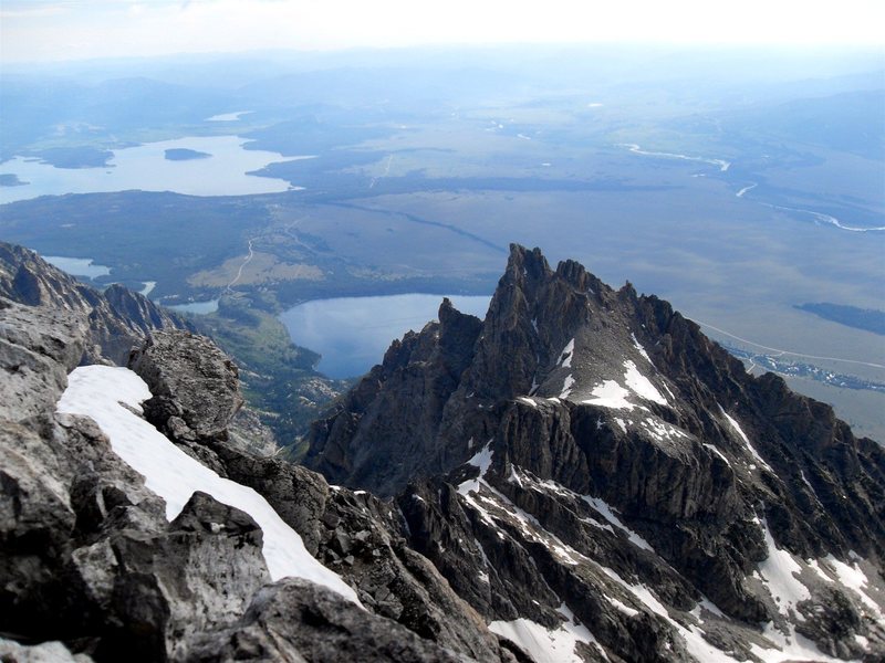 View from the summit looking back northeast towards Jackson Lake.