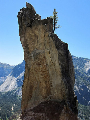 Backside of the spire from Arrowhead Arete.  Rap from the top of the spire as seen in the picture to the notch.