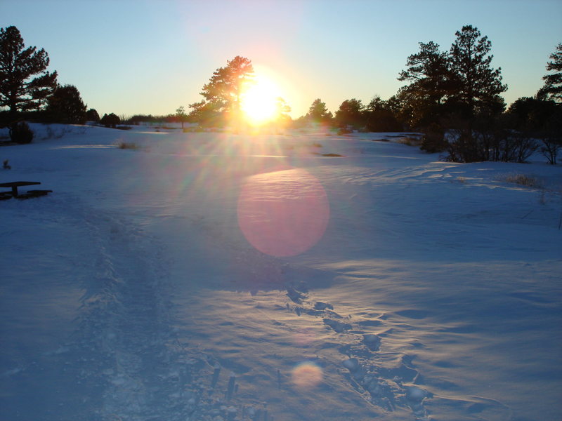 Winter sunset.