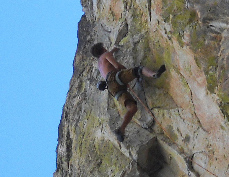 Joe nailing the crux