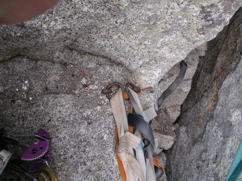 The Pitons at the Confessional Belay  