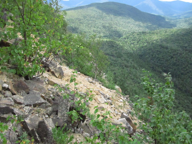 The cliffs sandy summit.