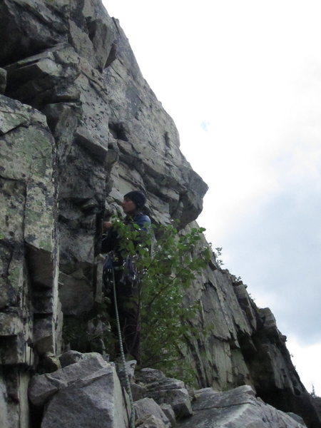 Teresa starting the last pitch.