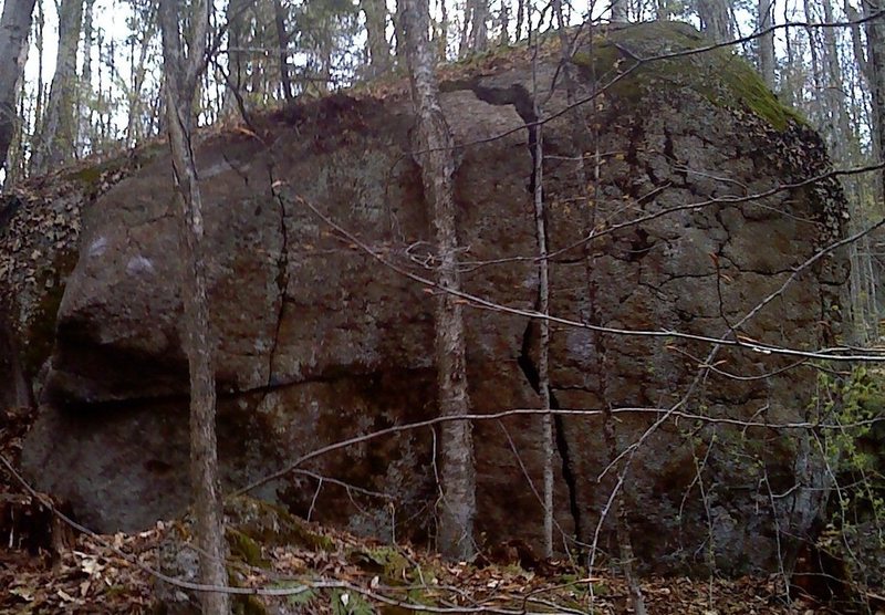 This boulder is still being cleaned with 3 slabby lines around the right side and armwrestler v5 on the left. Don't underestimate this prob. at all.