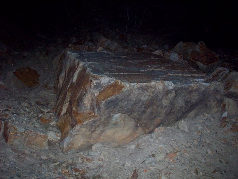 It would be beneficial to go to the right of this boulder when you are almost to the end of the hike.  to the left is just a washed out path that will work too, but is a lot harder.