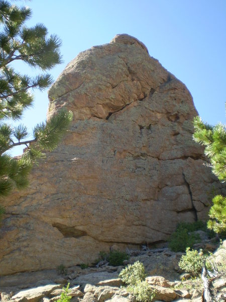 Pebbles on the left, Bam Bam on the right.<br>
<br>
Note, the rock is still shedding considerably...which may affect your gear placements particularly on Bam Bam.