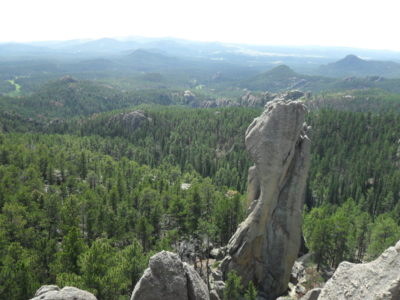 view from the summit of moonlight rib looking toward sore thumb. 