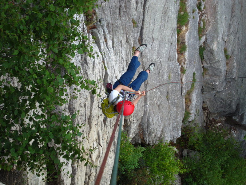 Free rappelling to get off of Madame G's.