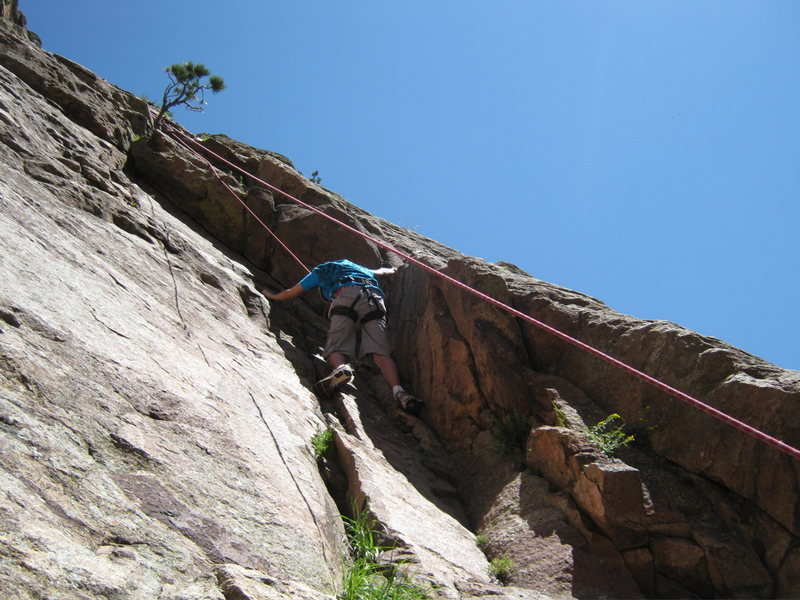 Nick's first time outdoor climbing on Recon.