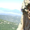 Stan Z working on the crux moves.