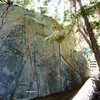 Horseshoe Slabs Boulder, North Face Right Topo