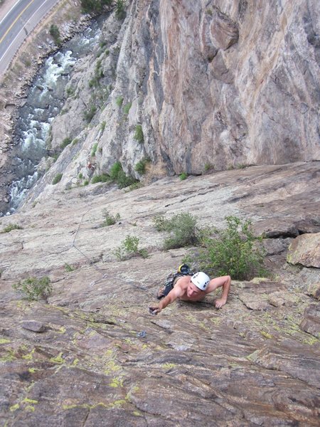 Austin from Summit County clipping up the final headwall.