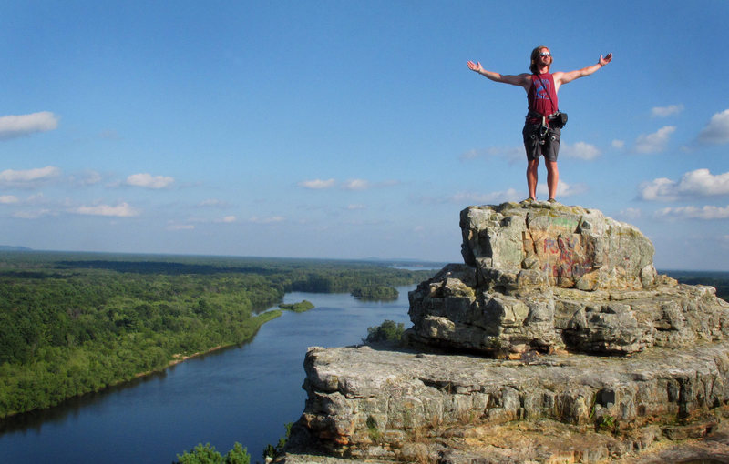 Cody Brundidge atop Petenwell Bluffs