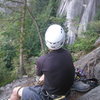 Paul checking out the routes opposite Angel Crack