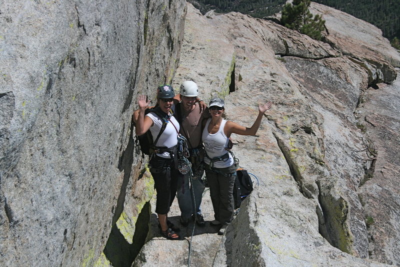 Agina, Nathan and Marina.  2 beautiful partners, must be rough Nathan. Top of Poof on the Magician.   8-21-10