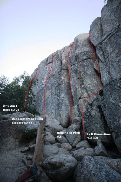 Lower Dinosaur Rock - Left Topo