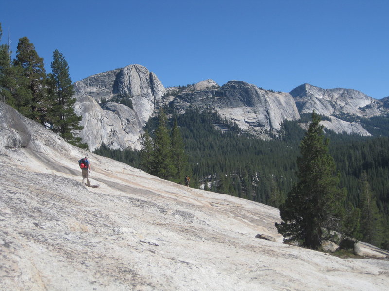 End of another perfect day in Tuolumne - hike out of Dark Side Dome.