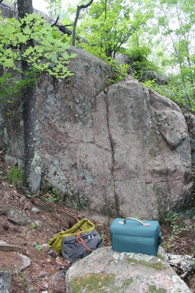 A small slab/crack problem about halfway down Service Road 2683 on the left.