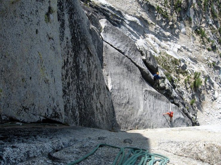 Looking down from the top of pitch 5