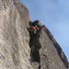 Matt leading up pitch 3