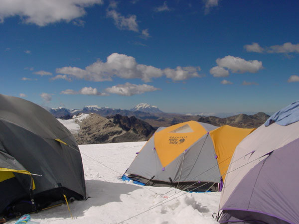 Huayna Potosi high camp (Bolivia)