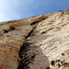 last pitch on sunflower (route goes left before the arch and diagonals up and left to meet up with Solar Slab)