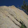 Looking up from the P2 belay.