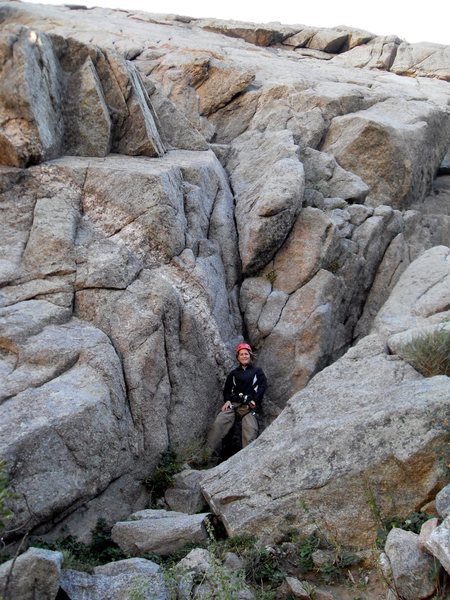 Brenda below the V-corner direct start to East Slab.  