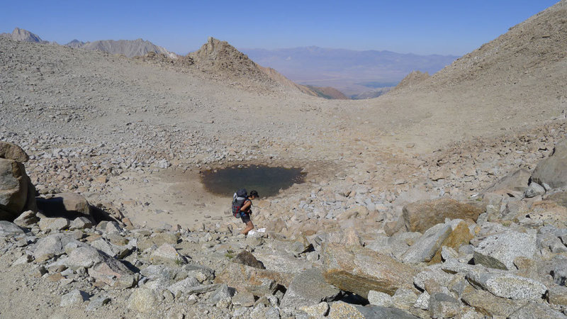 heading back down from Lamark Col