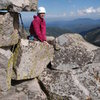 Sitting at the Summit of Devils Thumb, Indian Peaks Colorado, Exposed but it was a great climb with Steve-o August 2010