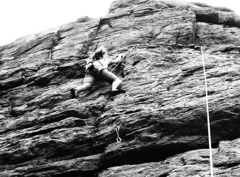 Climbing in Clear Creek Canyon, Golden Colorado. July 2010