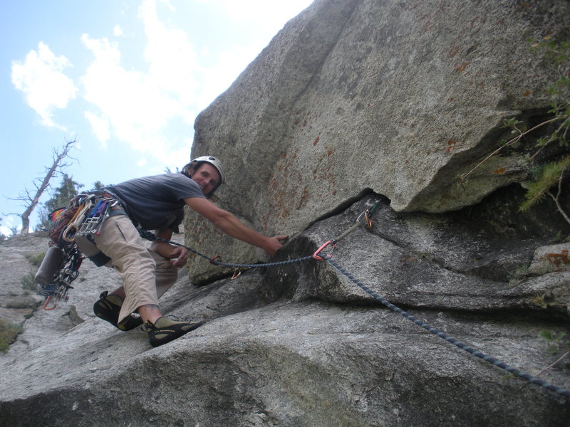 All grins on P7 traverse... unfortunately we ran the traverse a little long and ended up in choss city.  Loved the traverse though!