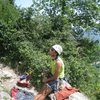 Limestone climbing near Tarascon-sur-Ariege.