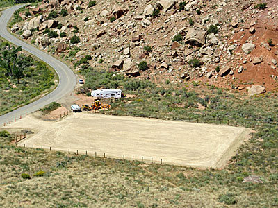 New parking lot at the Creek.