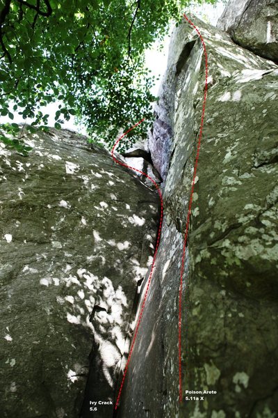 Ivy Crack and Poison Arete Topo