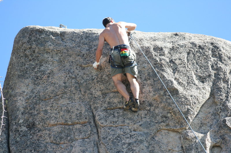 Jeff on Extinction 5.11b.