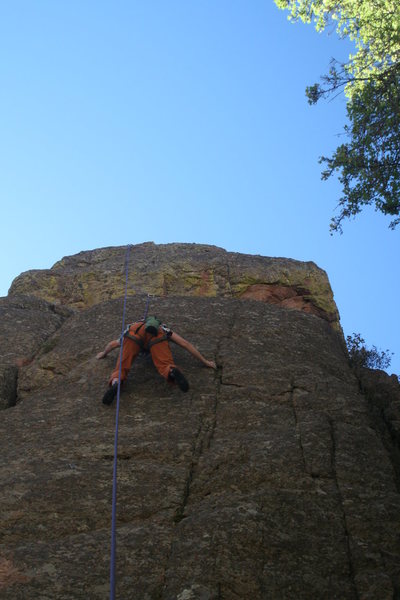 Kelley working the route.