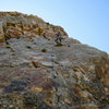 Sean taking a rest during the last pitch of eleventh hour.  The best pitch without question of the route.