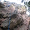 Paul toproping The Shaft in spring 2008.