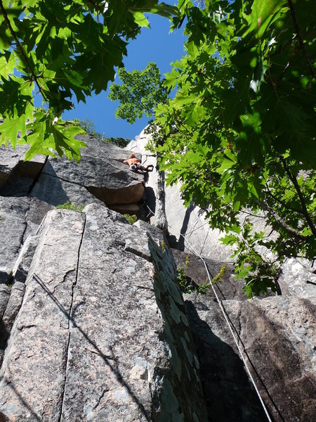 Gunklandia (reg. route) Marat just emerging out from the crazy bomb-bay chimney