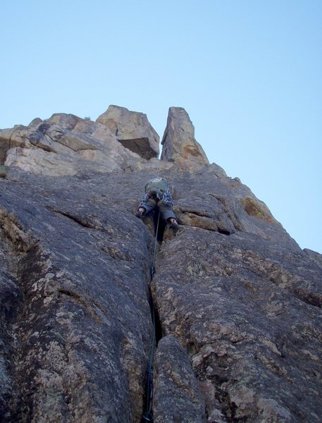 The excellent 5.9 crack on pitch 2.<br>
