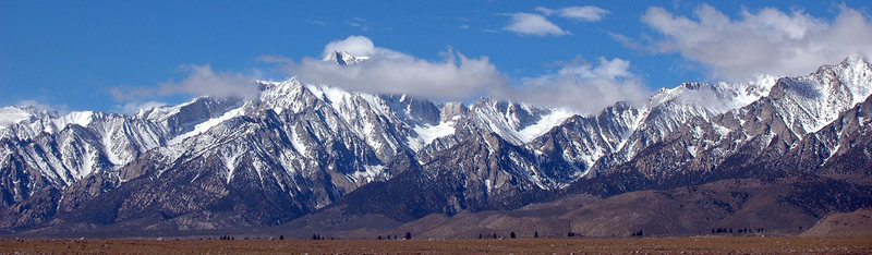 Mt. Williamson (14,389 ft.) rising over 10,000 feet from the valley floor