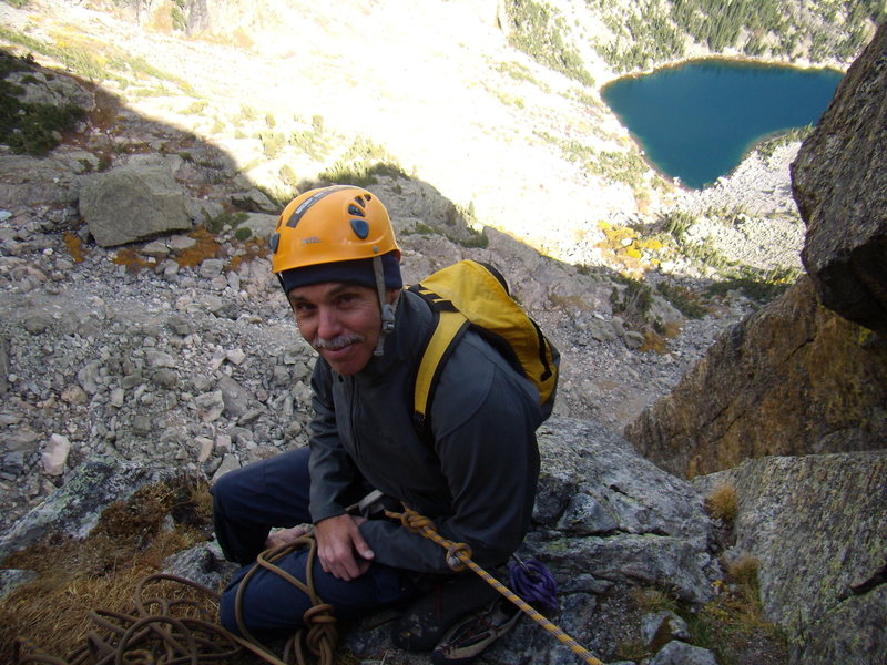 Hallet Peak, RMNP, October 3rd 2010.  Culp - Bossier.  With Brad on top of the route. 