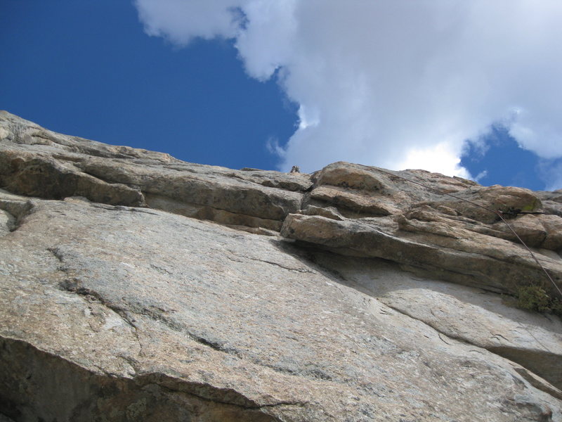 The crux right after the first pitch.